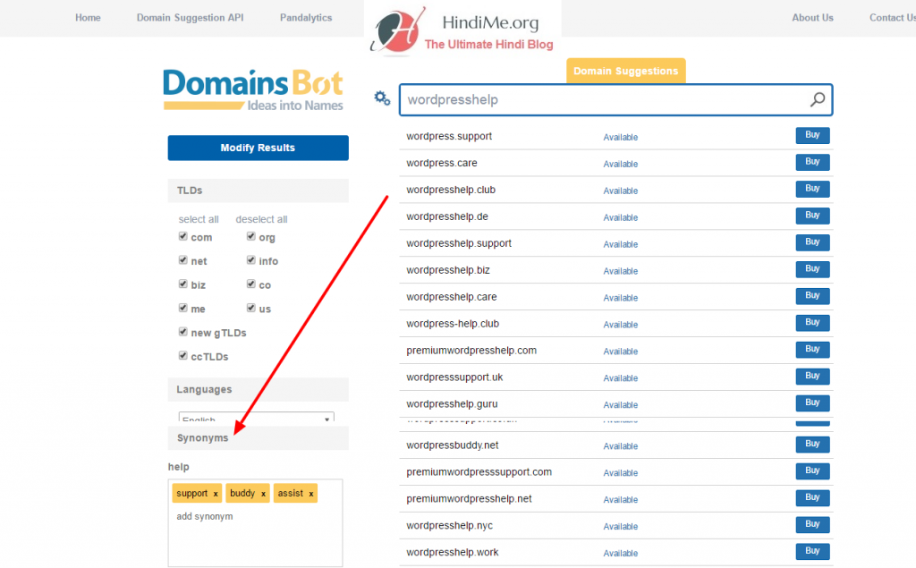 Available domain suggestions expired and expiring domain name whois lookup DomainsBot